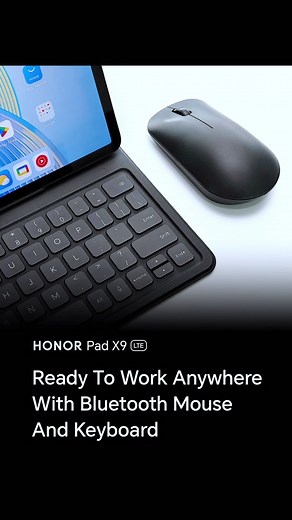 Is it possible to connect a wireless mouse to the #HONORPadX9? The answer is YES Watch the below video to learn the ways. Turn your Pad X9 into a mini laptop that enhances your daily productivity 💻 Get yours now at RM 1,099 with a Free Keyboard #HONOR #HONORMalaysia