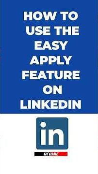 HOW TO USE THE EASY APPLY FEATURE ON LINKEDIN #socialmediatips