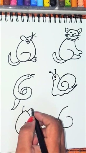 Easy Number Drawing for Kids 🎨 | Turn Numbers into Cute Art! #shorts
