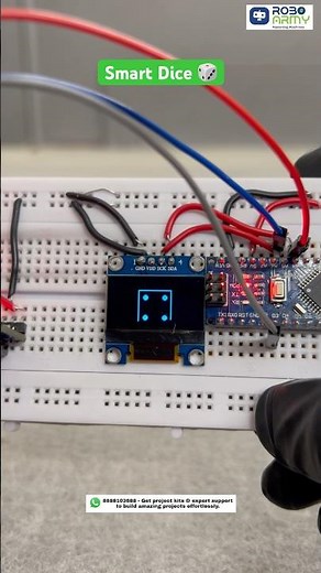 DIY Smart Dice Using Arduino Nano #scienceproject #roboarmy #arduinonano #smartdice