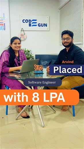 CODE BeGUN on Instagram: "Congratulations to our placed student ( ARVIND PACHUNOORI)!👏🎯 Your hard work, dedication, and consistency have paid off. Wishing you a successful and bright career ahead 🚀 Proud moment for the entire CodeBegun family 💙 . Ready to kickstart your journey in tech? Join our Full Stack Course (Java fullstack &AI-Python Full Stack & AI-MERN Stack & AI-Data science-Data analytics& AI ) for just 27 per class! DM us for more details! 💬 📍CodeBegun — Training & Placement Ins