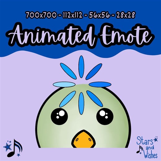 White Green Bird Loading Sign - Animated Emote - Etsy