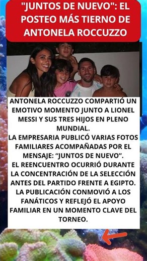 "Juntos de nuevo": el posteo más tierno de Antonela Roccuzzo