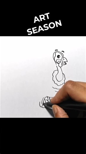 How to Draw a Turkey #shorts #drawing