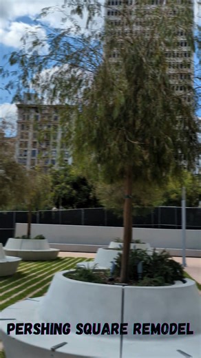 Checking in on the underfunded Pershing Square remodel, which doesn't look much like Agence Ter's winning "radical flatness" design, but is an improvement with more trees and seating. We're still calling on the city to RESTORE PERSHING SQUARE! https://restorepershingsquare.blogspot.com/2020/02/pershing-square-redesign-moves-forward.html | Esotouric's Secret Los Angeles