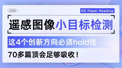 遥感图像小目标检测这4个创新方向必须hold住，70多篇顶会足够吸收！