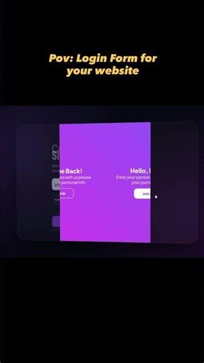 Modern Login & Signup UI Design | Frontend Mini Project #css #html #javascript #webdeveloper #viral