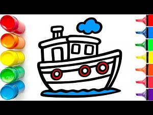 How to Draw a Cute Ship | Easy Step by Step Tutorial