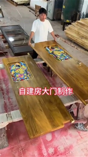 UB Antique Doors & Windows | Self-Built House Wooden Gate #ubdoorindustry #woodworking #viralvideo