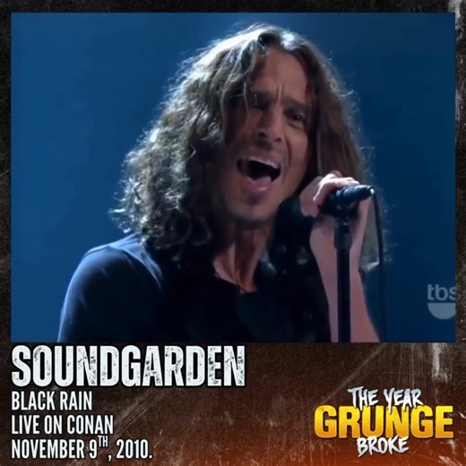 SOUNDGARDEN - Black Rain - Live on Conan, November 9th, 2010. Black Rain was released on this day August 17th, 2010, and was SOUNDGARDEN's first single since their 1997 hiatus. The song was primarily written and recorded in 1991, during the Badmotorfinger sessions with producer Terry Date. After the band reformed in 2010, they revisited the original recording with Chris Cornell reworking the vocals and lyrics. The song was part of the band's career retrospective, Telephantasm, box set in 2010, a