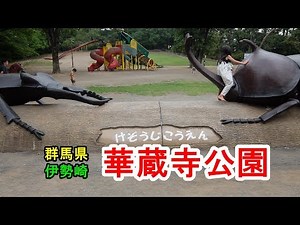 華蔵寺公園 超ロングすべり台、格安遊園地あり 群馬県伊勢崎市