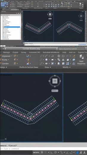 how to Clear Corridor Bowties in civil 3d #autocadcivil3d #autodeskcivil3d #civil3d #cadline