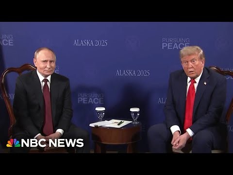 Trump and Putin briefly face cameras at beginning of Alaska summit