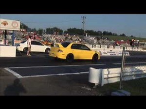 2 EVO VIII's Drag Racing (HTA35R vs. STOCK TURBO) - 1/4 mile