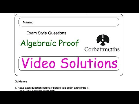 Algebraic Proof Answers - Corbettmaths