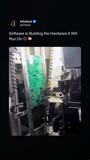 Infodust | Internet Culture on Instagram: "Modern factories are no longer following fixed instructions. Instead, software systems and AI guide machines that cut, drill, solder, and assemble while constantly reading feedback like vibration, temperature, alignment, and surface quality. When something shifts or drifts, the system doesn’t stop. It adjusts in real time, refining tool paths, pressures, and timings to improve precision and consistency on its own. Each production cycle becomes a data po