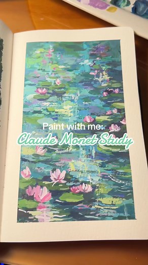 Monet Aesthetic Gouache Painting Tutorial