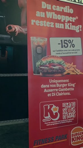 🍔💪 FITNESS PARK x BURGER KING 💪🍔 Le combo parfait existe… et il est là 😎 👉 Inscris-toi chez Fitness Park et profite de l’offre de janvier : ✅ Frais d’inscription OFFERTS ✅ 4 semaines OFFERTES 🎁 Bonus exclusif : Reçois un code promo de -15% chez Burger King pendant 1 an, valable à chaque commande 🍟🔥 👀 Envie de découvrir le club ? ➡️ Retrouve-nous directement chez Burger King ➡️ Présente ton ticket de caisse ➡️ On t’enregistre et tu viens faire ta séance de sport pour éliminer ton menu �