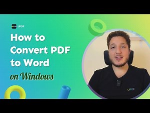How to Convert PDF to Word on Windows | UPDF