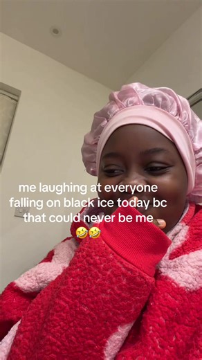 Laughing at Black Ice Falls: A Winter Moment