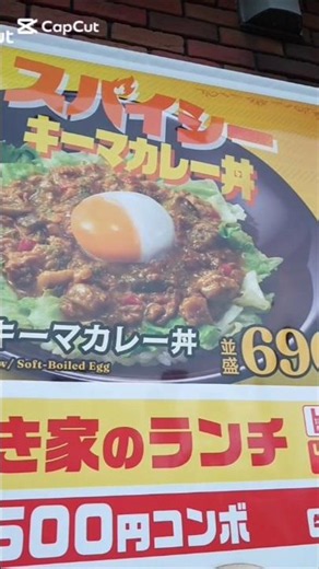 ＃✨️すき家✨️ 🍛😋「スパイシーキーマカレー丼(温玉付き)＊690円税込み」😋🍛テイクアウト
