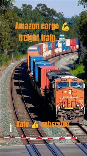 Amazon Prime Freight in Motion 🚂📦💨 #amazon #amazonflex #aivideo #trending #delivery #ai