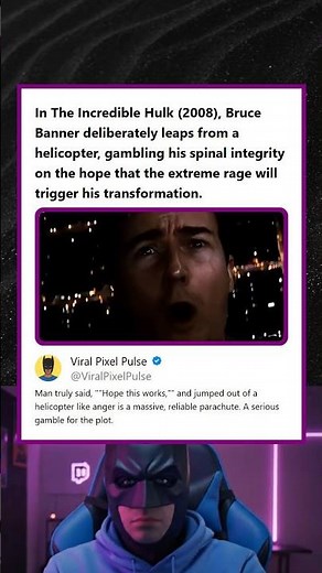 The Incredible Hulk 2008 Bruce Banner Jumps Out of Helicopter Hoping Rage Triggers Transformation