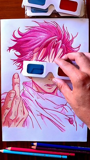 Mesmerizing 3D Drawing Yuta Okkotsu and Gojo Satoru Jujutsu Kaisen | Satisfying Art Wendy #art #drawing #draw #sketch #shorts | Artistzeaul