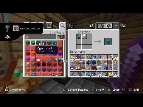 How to get 'Rainbow collection' trophy in Minecraft bedrock edition