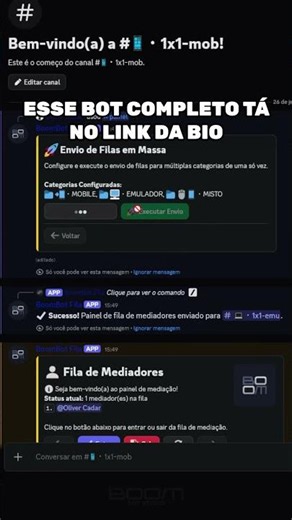 Bot de filas simples de configurar #botapostado #apostadoff #discord #botapostado
