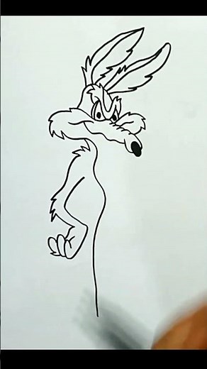 How to Draw WILE E COYOTE #shorts