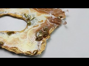 How to make a geode resin art for beginners. This turned out AMAZING! ⭐⭐⭐⭐⭐