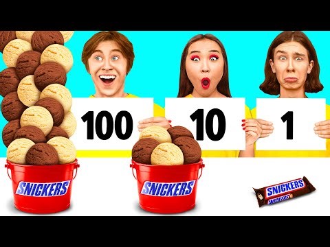 100 खाद्य परतें चुनौती | स्वादिष्ट रसोई युक्तियाँ CRAFTooNS Challenge