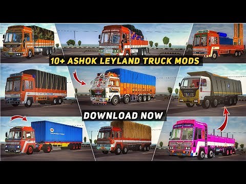 10+ ASHOK LEYLAND TRUCK MODS for bus simulator indonesia | BUSSID V3.6.1 | TRAILER MOD | #bussidmods