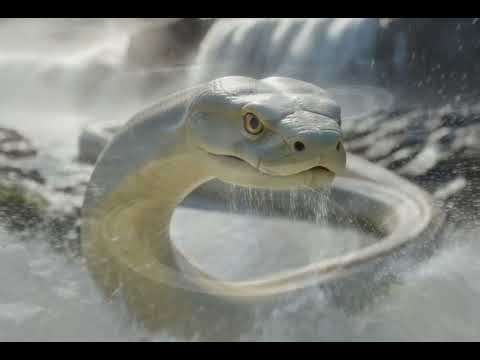 Giant White Python VS Giant Python 😱 | Waterfall Battle