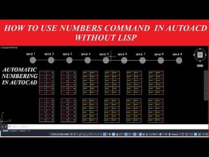 How to Use NUMBERS Command in AUTOCAD Without LISP.