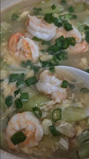 Luffa Prawn Egg Soup