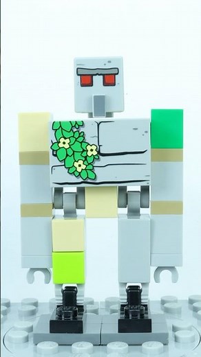 Iron Golem Minifigure from LEGO Minecraft Movie The Ghast Balloon Village Attack 21273 Build #lego