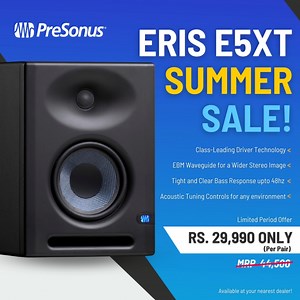🎧🎶🔥 Upgrade your studio setup with the Presonus Eris XT Series summer sale! 🎉🎉 Get the best deal on the Eris E5XT - the perfect addition for producers, audio engineers, and musicians looking for accuracy and clarity in their recordings. 😍🙌 Hurry and grab a pair of Eris E5XT for just Rs 29,990 now! Don't miss out on this incredible opportunity to elevate your audio game! 🎵 | The Inventory