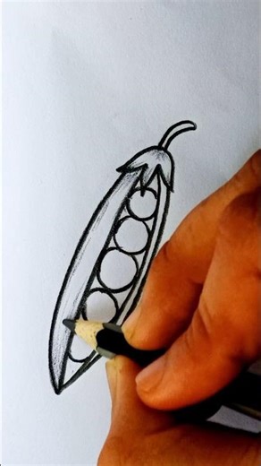 bean 🫛 drawing #easy #technique #shorts #simple #drawing #art