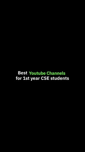Karthik | Web & AI on Instagram: "Starting your journey in #BTech #CSE? Here are some of the BEST YouTube channels to help you ace your first year! Whether it's coding, algorithms, or core concepts, these channels have you covered! . . . . . #webdeveloper #developerlife #ComputerScience #Engineering #FirstYearTips #CodingLife #LearnToCode #TechSavvy #FutureEngineers #StudentLife #Java #Python #CProgramming #StudySmart #EngineeringLife #TechEducation #CSECommunity #BTechJourney""