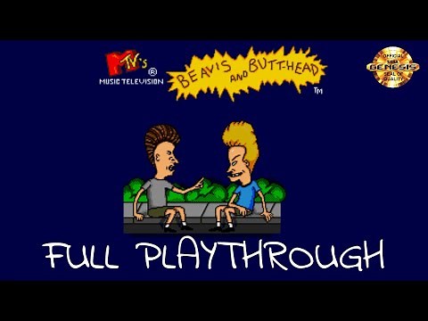 Beavis and Butthead Sega Genesis Full Playthrough Both Endings