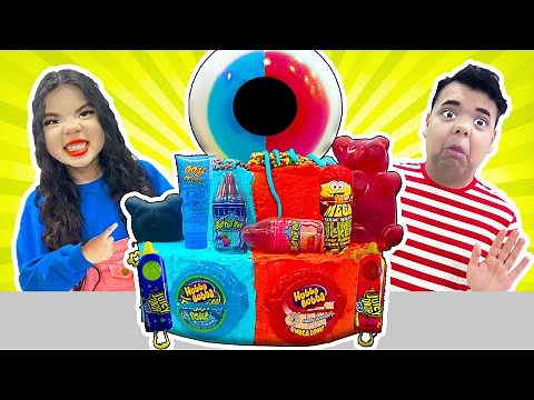 RED VS BLUE CAKE DECORATING CHALLENGE | KID MAKE THE WORLD’S LARGEST RED & BLUE CAKE BY SWEEDEE