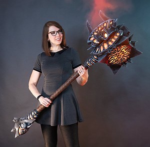 I LOVE Bolvar's hammer from World of Warcraft and I just HAD to create one for myself! So I began soldering, sculpting, and painting! The result took me 2 weeks, includes 450 LEDs and is completely made out of foam! Also if you shake it, it smokes, changes the color and plays an epic sound! What cool props from other games could I build next? Drop me a few ideas below! 🎮🔥 | Kamui Cosplay