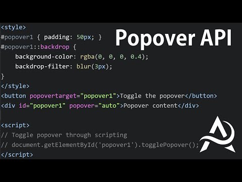Mastering Popover Web API Programming JavaScript and HTML