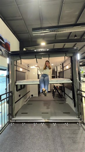 Most toy haulers are heavy. This one changes the game. 👀 Lightweight all-aluminum construction, an 11’7” garage, solar power, and a deck package… all for $58,705. Would you camp with this? 👇 @ATC Trailers #ToyHauler #ATCTrailers #RVTok #CampingLife #TravelTrailer