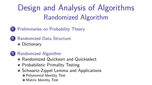 Lec 14 - 随机算法 (Randomized Algorithm)
