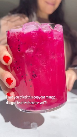 Have you made this dragonfruit mango refresher Starbucks dupe yet?! This Starbucks refresher copycat uses simple ingredients and will cost you a whole lot less too! Grab the recipe on my site! https://lifestyleofafoodie.com/how-to-make-mango-dragonfruit-refresher/ #starbucks #starbucksrefreshers #refresherrecipe #dragonfruit #dragonfruitrefresher | Lifestyle of a foodie