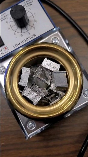 Melting the first bit of solder in my new solder pot 🫠 #soldering #maker #solderingtools #makerlife