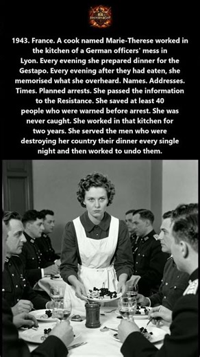 She Cooked For The Nazis Every Day. And Poisoned Their Intelligence Every Night. 1943. #history #ws2
